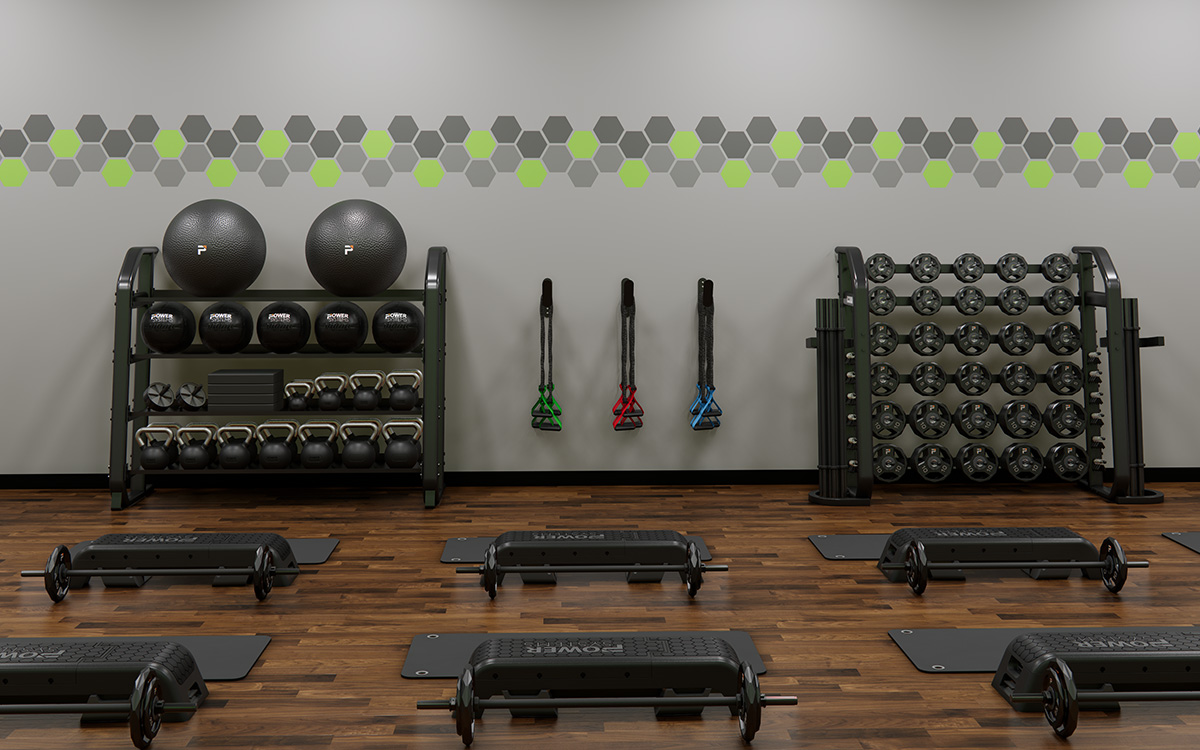 Group Exercise Studio Closeup